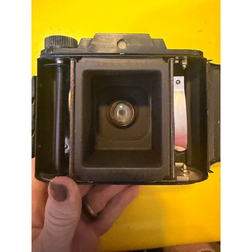 Vintage Ansco Clipper Folding Camera Black Art Deco 616 Film Retro Photography
